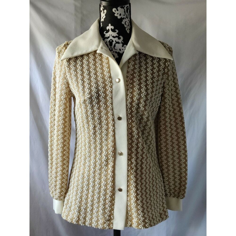 Vintage‎ Fingerhut Fashions Womens Button Front Jacket Collared Long Sleeve